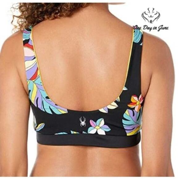 Spyder Reversible Scoop Bikini Top Swimsuit Size M - Picture 2 of 6